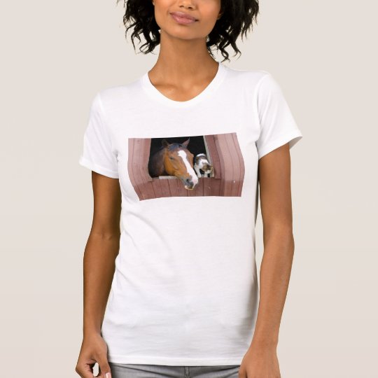 Cat and horse - horse ranch - horse lovers T-Shirt