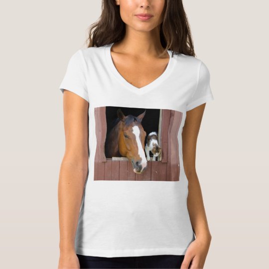 Cat and horse - horse ranch - horse lovers T-Shirt