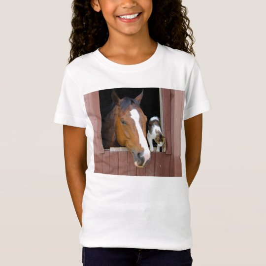Cat and horse - horse ranch - horse lovers T-Shirt
