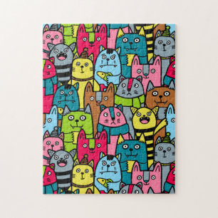 Cat and kittens jigsaw puzzle
