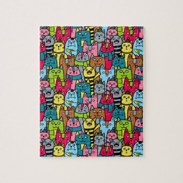 Cat and kittens jigsaw puzzle (Vertical)