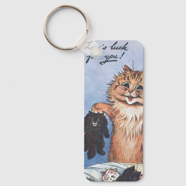 Cat and Kittens, Louis Wain Keychain (Front)