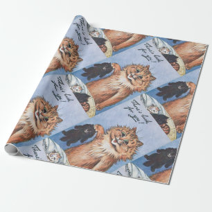 Cat and Kittens, Louis Wain Wrapping Paper