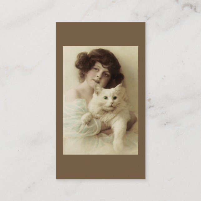 Cat and Lady PURRfect Beauty Business Card (Front)