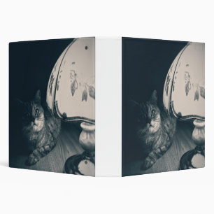 Cat and Lamp Noir Style Photograph Binder