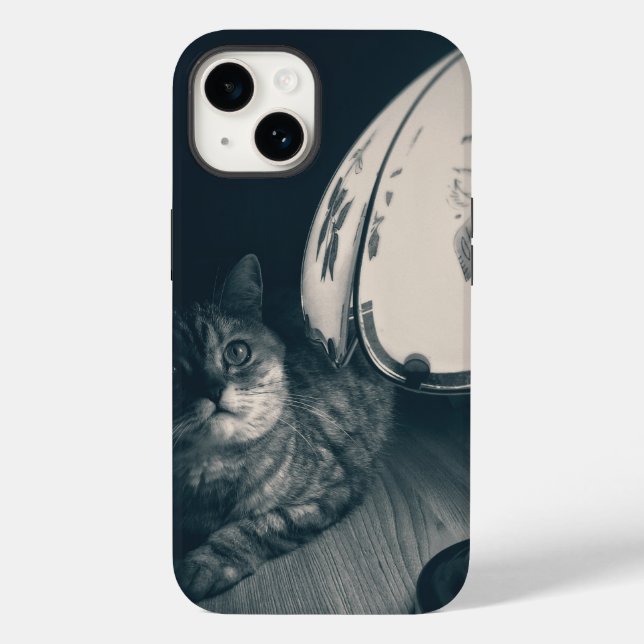 Cat and Lamp Noir Style Photograph Case-Mate iPhone Case (Back)