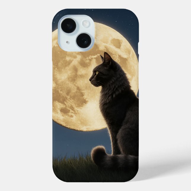 cat and moon phone case (Back)