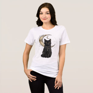 cat and moon t shirt