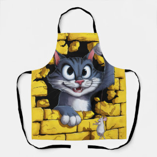 Cat and mouse. apron