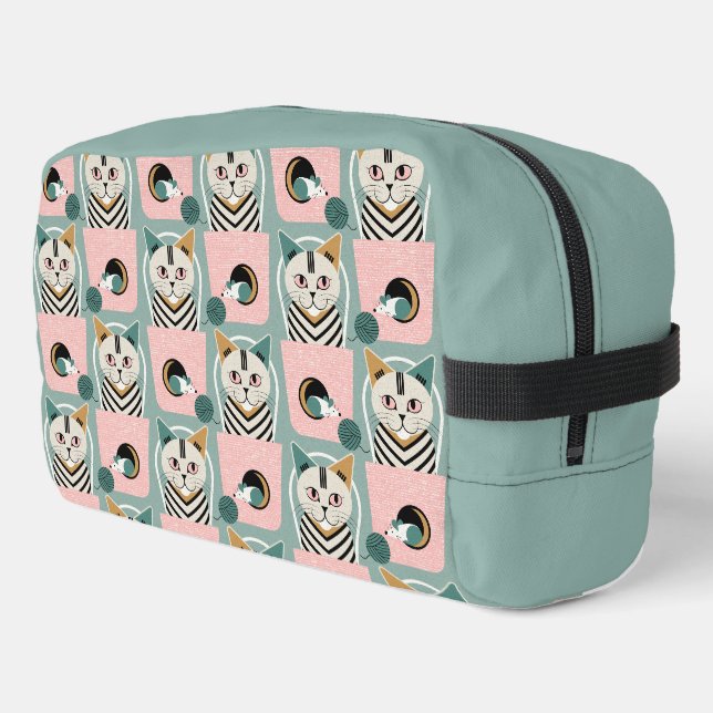 Cat and mouse Hide and Seek Dopp Kit (Left Corner)