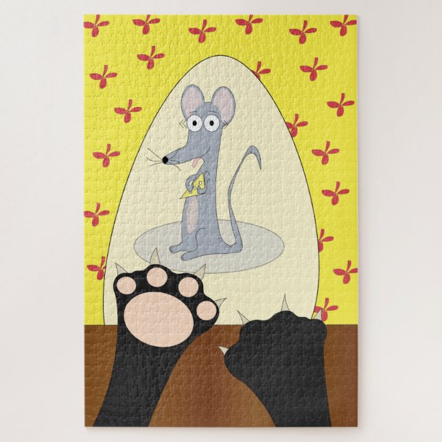 Cat and Mouse Jigsaw Puzzle (Vertical)