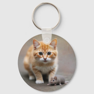 Cat and Mouse Keychain