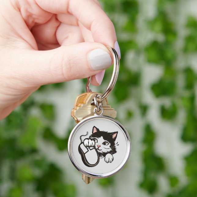 Cat and Mouse Keychain (Hand)