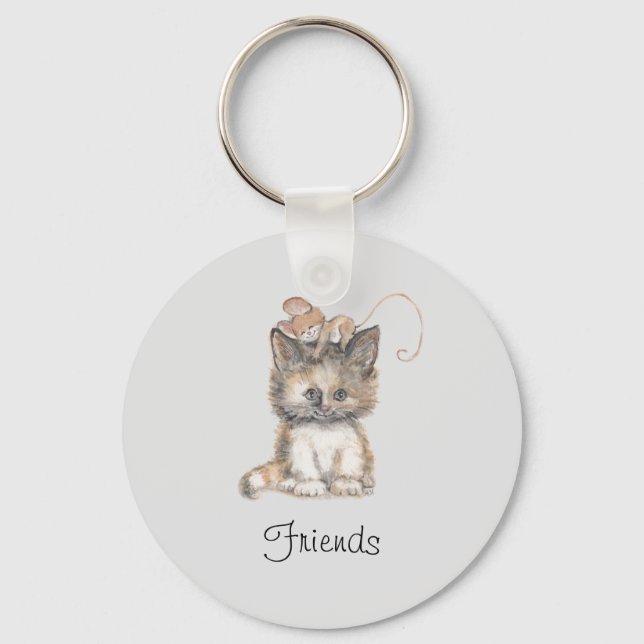 Cat and Mouse Keychain (Front)