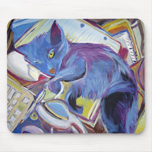 Cat and Mouse Mouse Pad (Front)