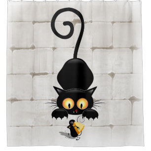 Cat and Mouse with Cheese Fun Cartoon Characters