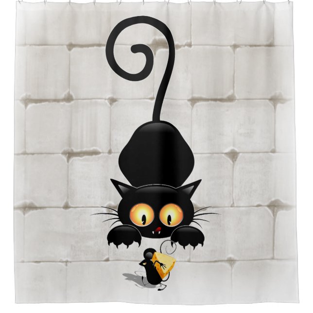 Cat and Mouse with Cheese Fun Cartoon Characters (Front)