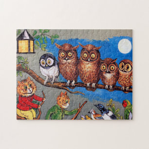 Cat and Owl, Louis Wain Jigsaw Puzzle