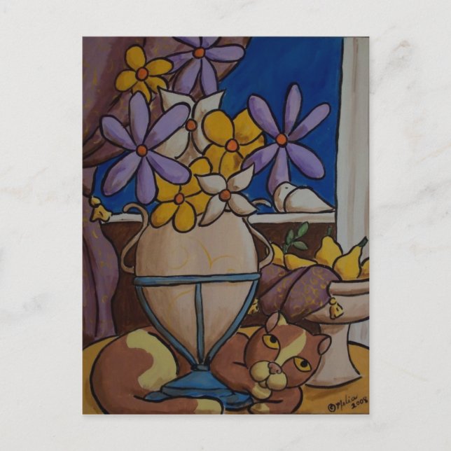 Cat and Pears Postcard (Front)