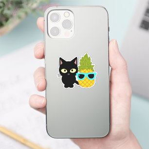 cat and pineapple are best friends