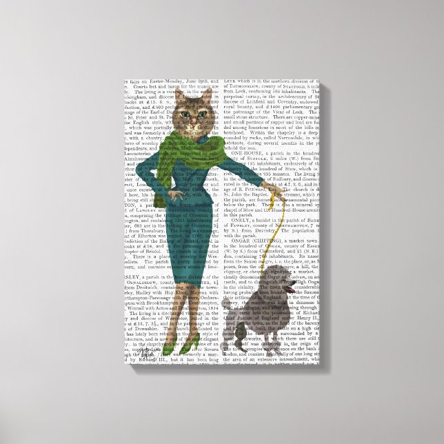 Cat and Poodle Canvas Print (Front)