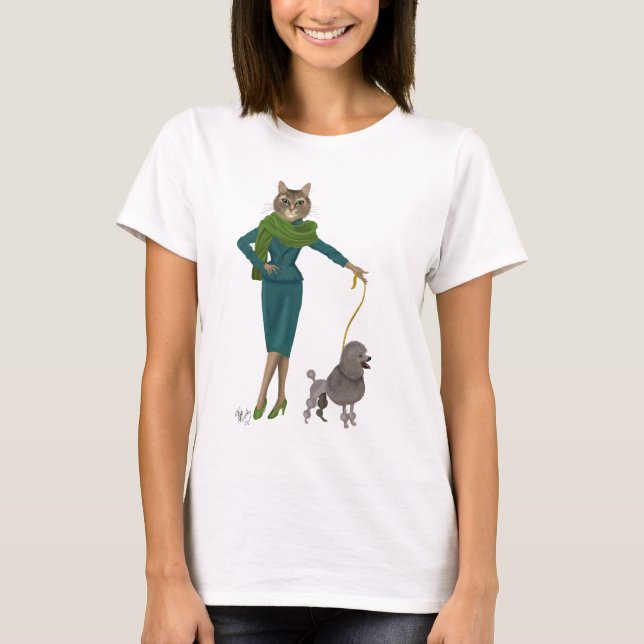 Cat and Poodle T-Shirt (Front)