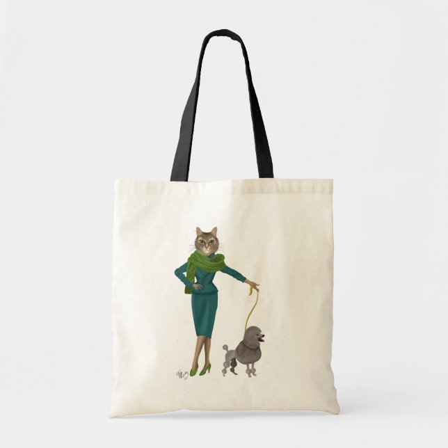 Cat and Poodle Tote Bag (Front)