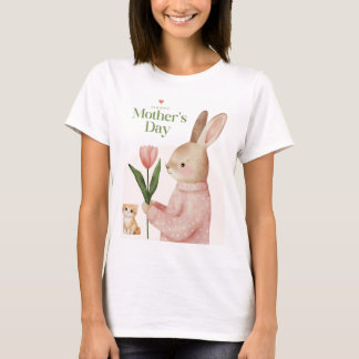 cat and rabbit design t-shirt