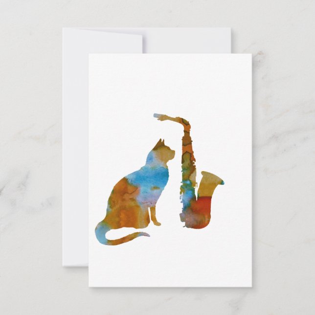 Cat and saxophone (Front)