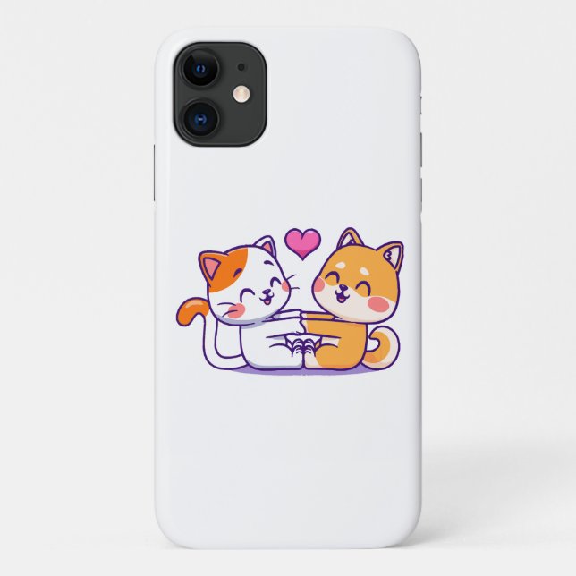Cat And Shiba Inu Case-Mate iPhone Case (Back)