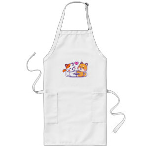 Cat And Shiba Inu Long Apron