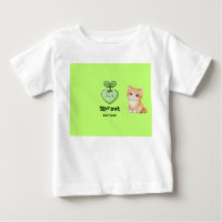 cat and sprout cartoon design t-shirt