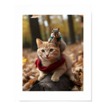 Cat and Squirrel Pals