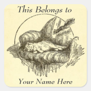 Cat and Squirrel Personal Stickers