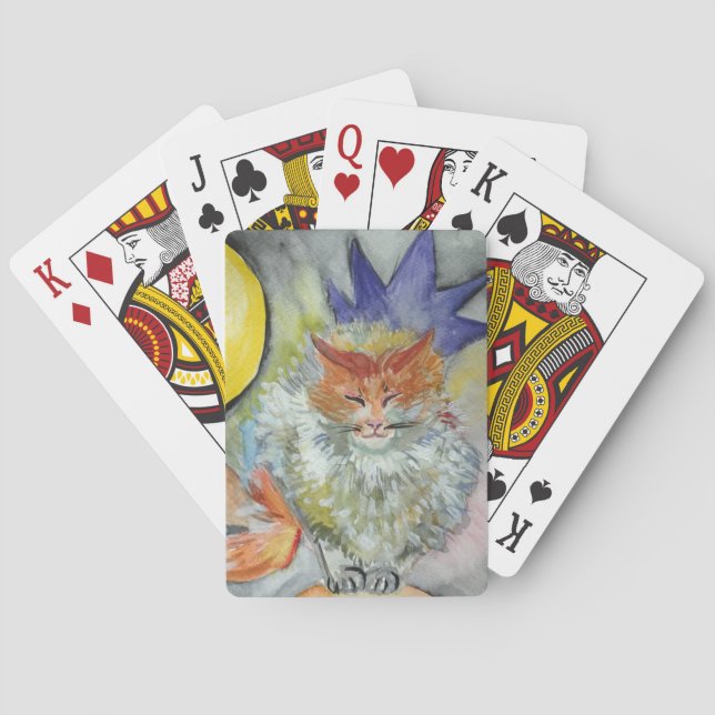 Cat and star  playing cards (Back)