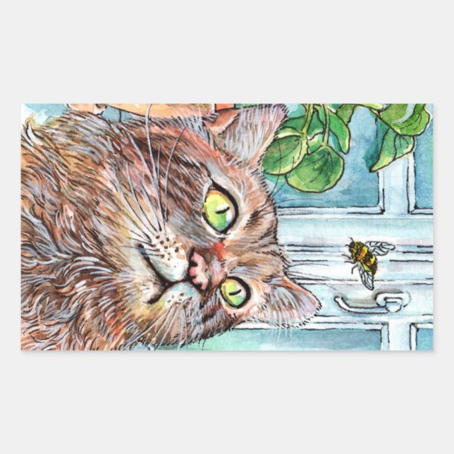 Cat and the Bee Sticker (Front)