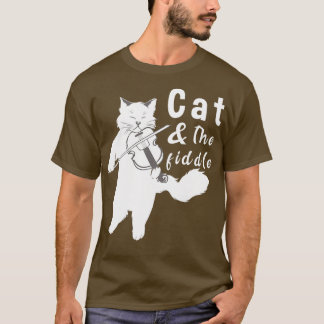 Cat and the Fiddle cat playing the violin T-Shirt