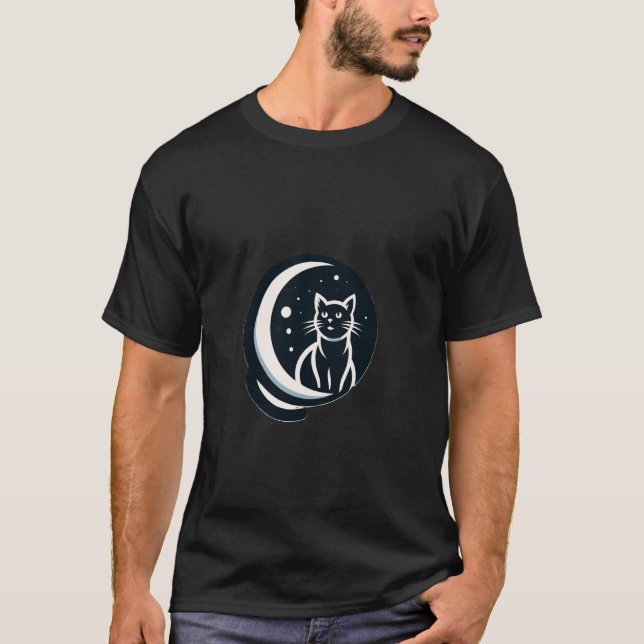Cat and the Moon T-Shirt (Front)