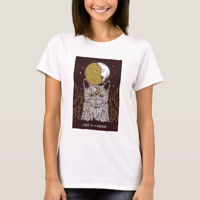 Cat and the Moon T-Shirt (Front)
