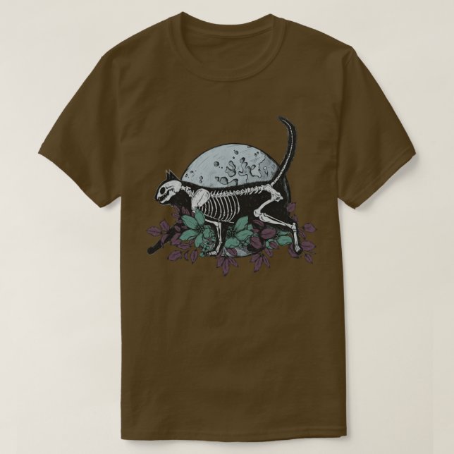 Cat and the moon T-Shirt (Design Front)