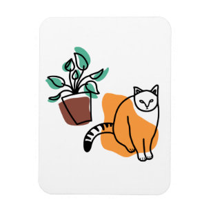 Cat and the plant magnet