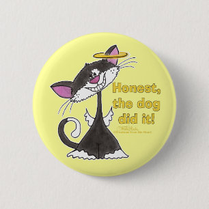 Cat Angel 2 Inch Round Button