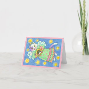 CAT ANGEL & FAVORITE THINGS NOTE CARD Blank