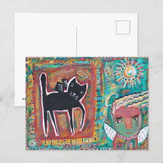 Cat Angel Postcard