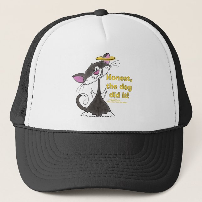 Cat Angel Trucker Hat (Front)