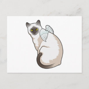 Cat Angel wings Postcard