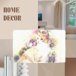 Cat Animal Art Abstract Canvas Print