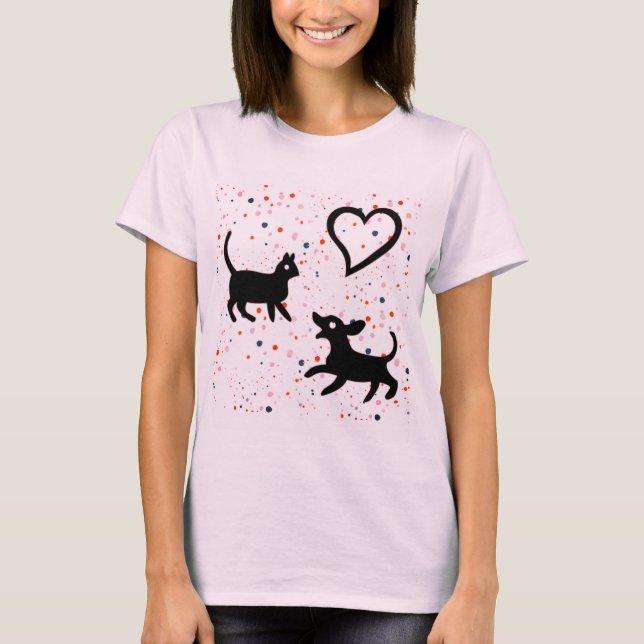 cat, animal, dog T-Shirt (Front)