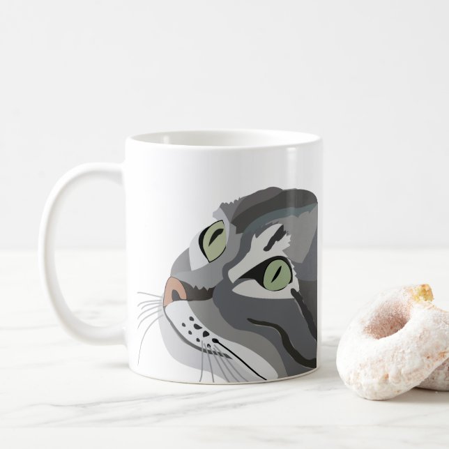 Cat Animal Eyes Pet Coffee Mug (With Donut)
