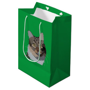 Cat Animal Pet Cat Lover Medium Gift Bag